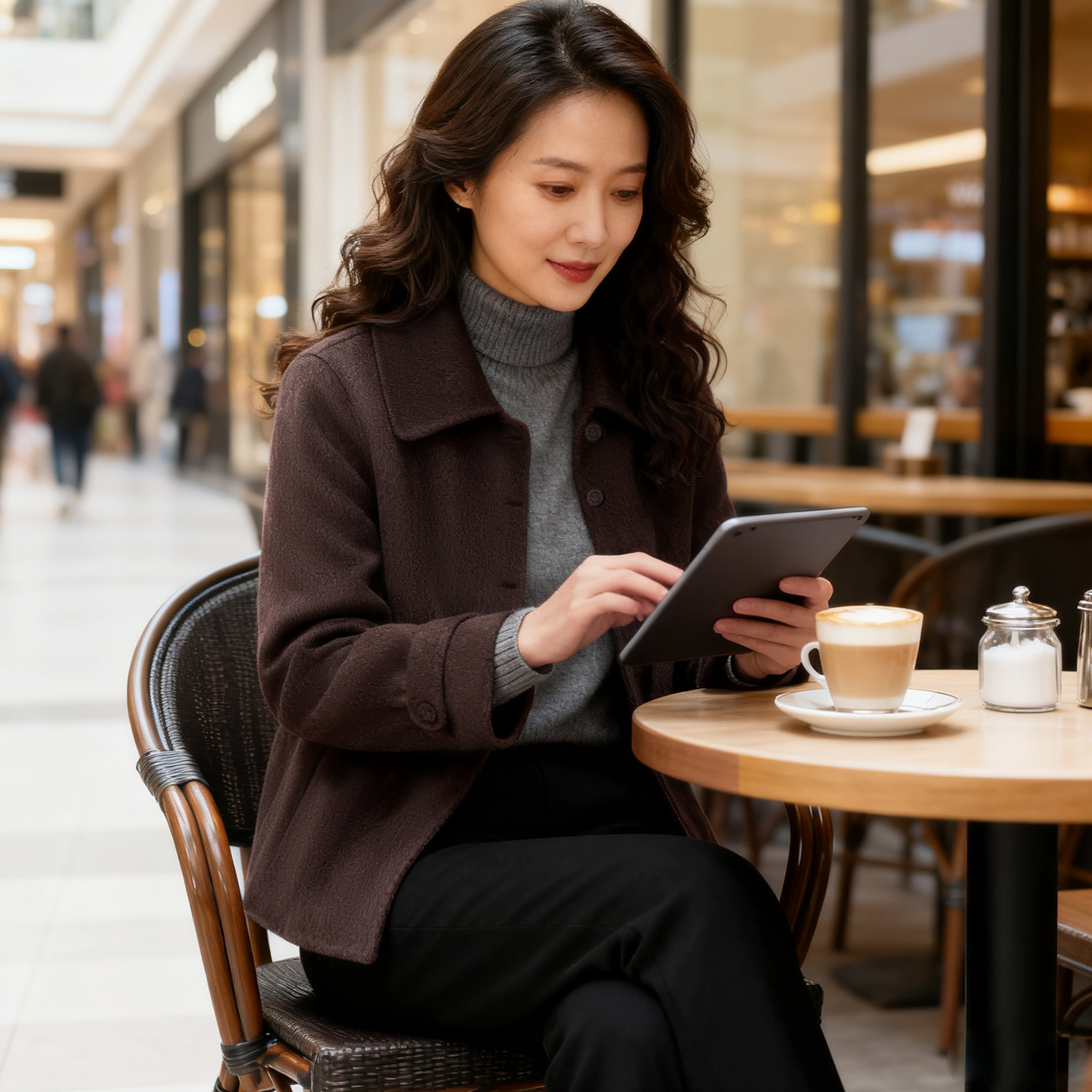 洋气百搭短款羊毛双面呢毛呢外套