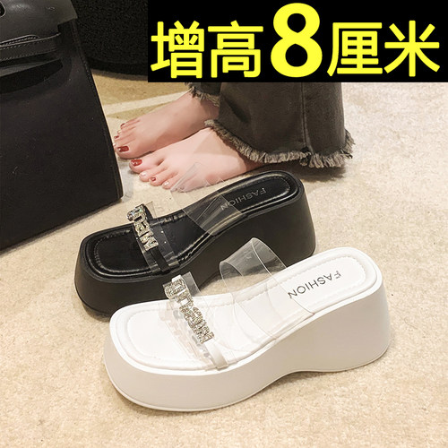 绝美网红超火高跟欧货凉拖