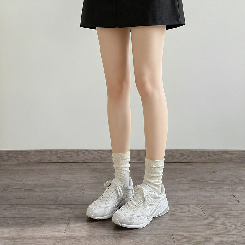 厚底德训鞋女2026春夏网面透气赛车鞋内增高休闲运动阿甘鞋小白鞋