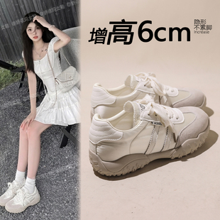 内增高德训鞋女2026新款春夏季爆款百搭厚底休闲鞋轻便运动阿甘鞋