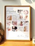 Фоторамка, настенная фотография на день матери из натурального дерева, 12 мес., делается под заказ, изысканный стиль, подарок на день рождения