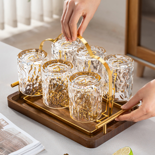 玻璃茶杯套装6只家用轻奢高颜值ins风2026网红爆款水杯防摔耐高温