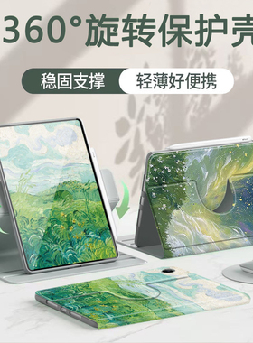 油画星空适用小米平板8pro保护壳2025新款pad7pro保护套11.2寸6spro笔槽redmipad2红米padse/m7防摔6pro全包4