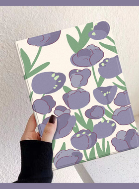 满屏油墨花适用iPad pro 2021新款保护套mini5/4/1创意卡通Air3/2全包19/20版10.9平板6电脑10.5硅胶壳10.2寸