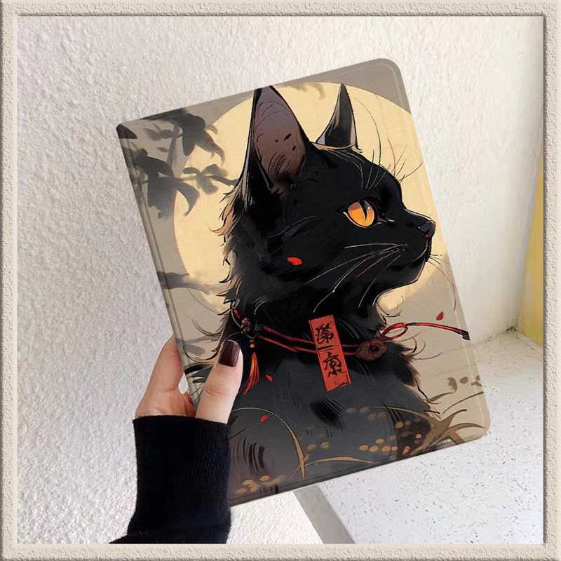 乖巧黑猫适用苹果平板ipad10保护套air5/4带笔槽第九代mini6迷你2018年9.7寸air3/2022pro11硅胶防摔10.9软壳,3C数码配件,平板电脑保护套/壳,淘宝优惠券,粉丝福利购,淘宝优惠卷