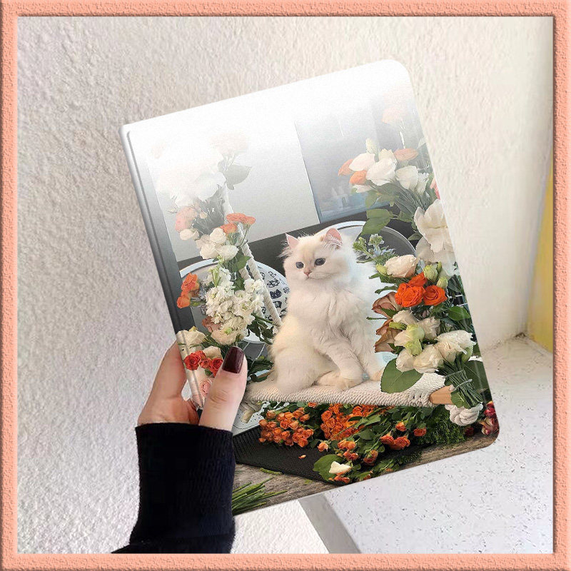 气质白猫适用ipadair7保护套2025新款第11/10/9代平板壳a16苹果pro11可旋转mini6/5亚克力10.9八代10.2air13,3C数码配件,平板电脑保护套/壳,淘宝优惠券,粉丝福利购,淘宝优惠卷