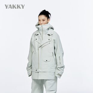 设计师品牌 YAKKY户外单板高端滑雪服女3L防水透气背带裤 套装