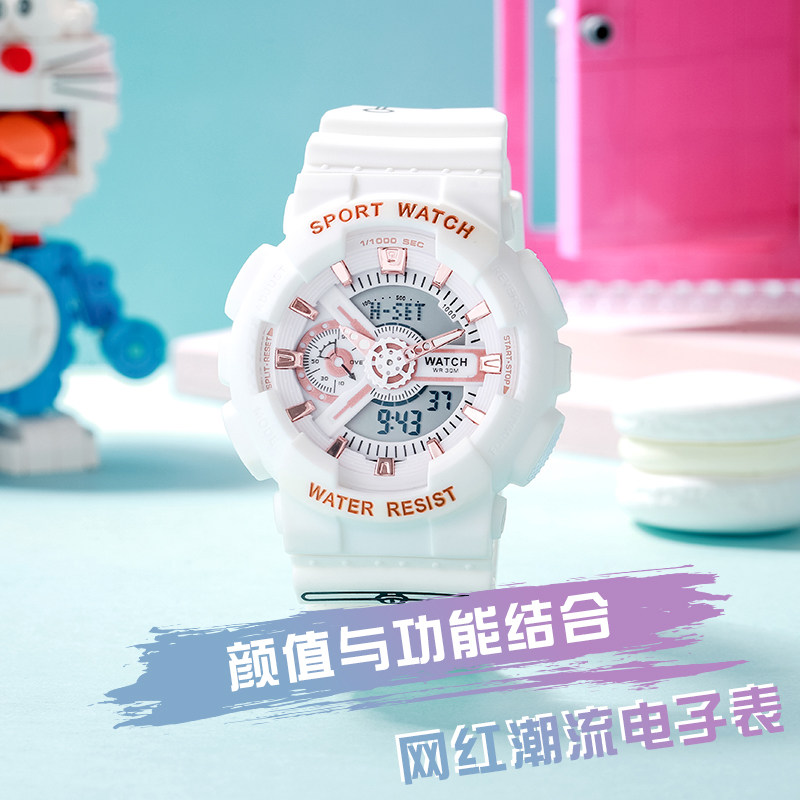 哆啦A梦经典联名手表女学生儿童初高中夜光防水潮男电子表叮当猫