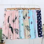 Quần cotton cotton pyjama nữ quần short mùa hè cotton lụa nhà quần nhân tạo cotton sinh viên chất béo MM cộng với chất béo kích thước lớn điều hòa lỏng - Quần tây