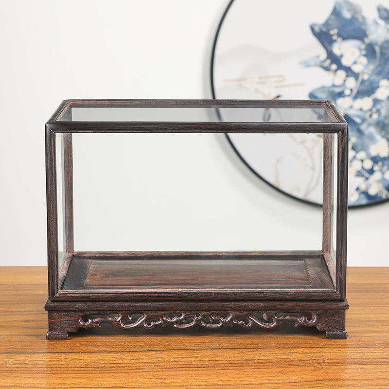 瓷奈兒紅木玻璃罩擺件佛像玻璃罩