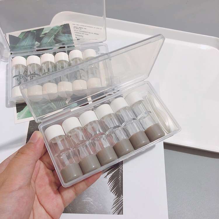 款隐形眼镜半年抛可 装宫格透明简约网红美瞳盒女 便携按压多券后45.54元
