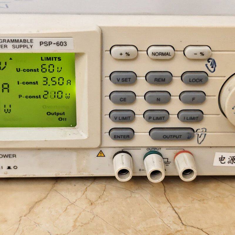 固纬PSP-603直流稳压电源 60V 3.5A通电显示如图
