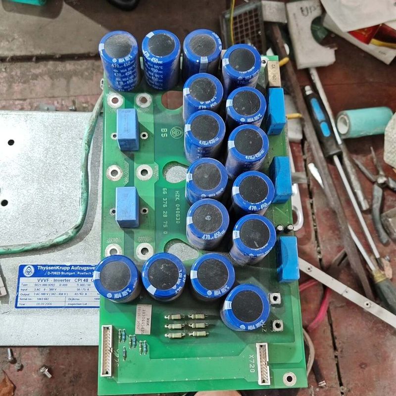 蒂森CPI48变频器电容板 HZK 040630 拆机件 成