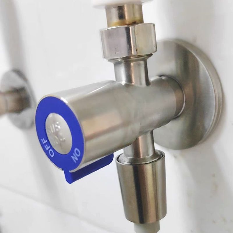 家用不锈钢304一进二出水龙头冷热阀门单控多功能开关马桶三角阀