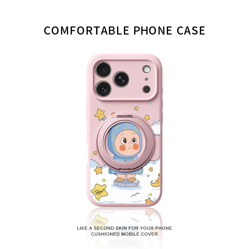 雨衣星星人适用苹果17promax手机壳新款iphone16pro镜头全包15液态硅胶软壳防摔保护套360旋转磁吸支点壳女14