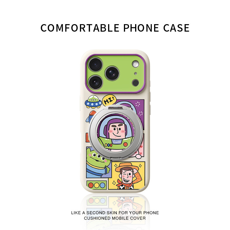 玩具总动员适用苹果17promax手机壳新款iphone16pro童趣女款15巨好看14防摔13液态硅胶软壳360旋转磁吸支点壳
