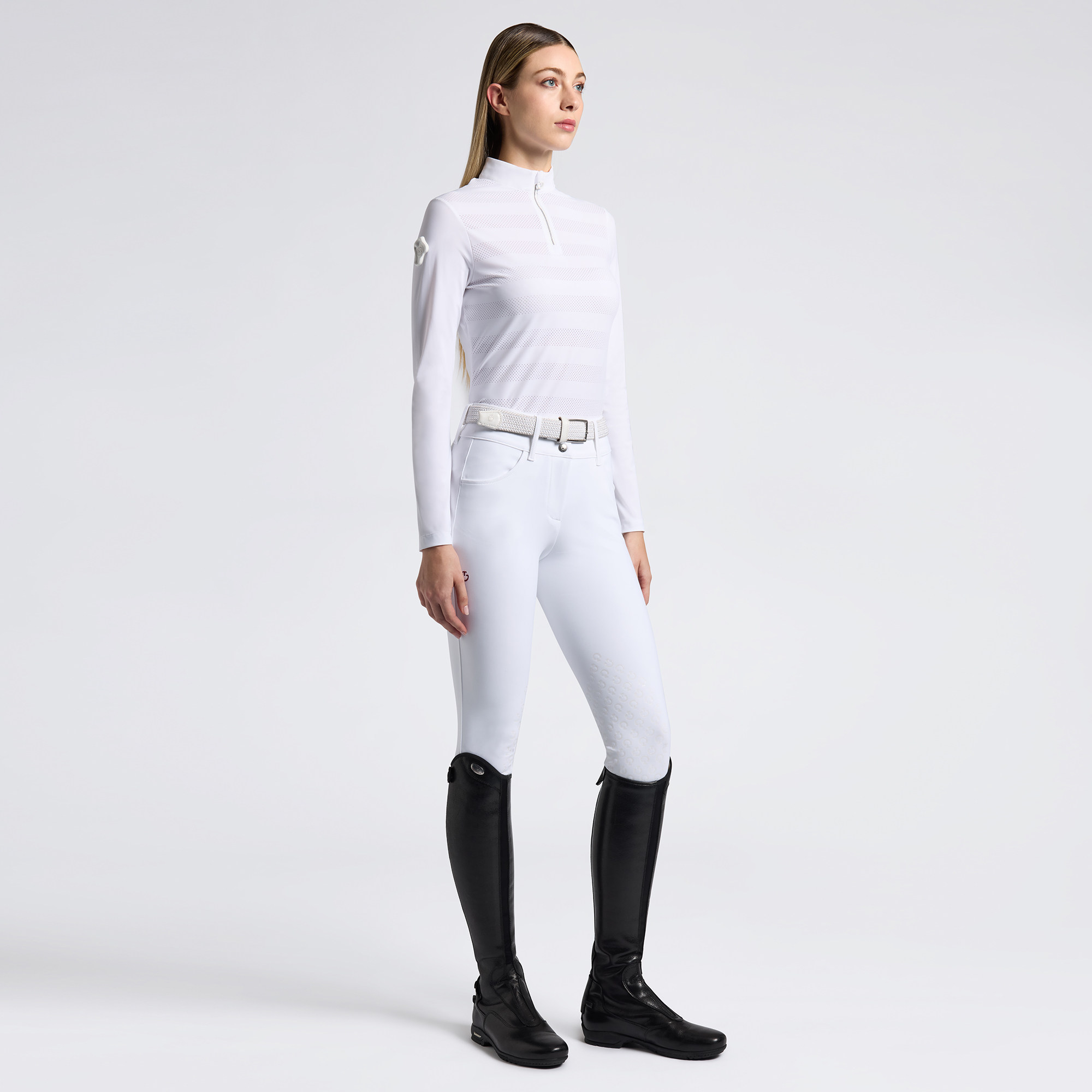 CT 女士马术训练长袖上衣Perforated Jersey L/S Training Polo图片