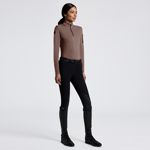 CT 女士马术训练长袖Jersey Fleece Half Zip L/S Turtleneck