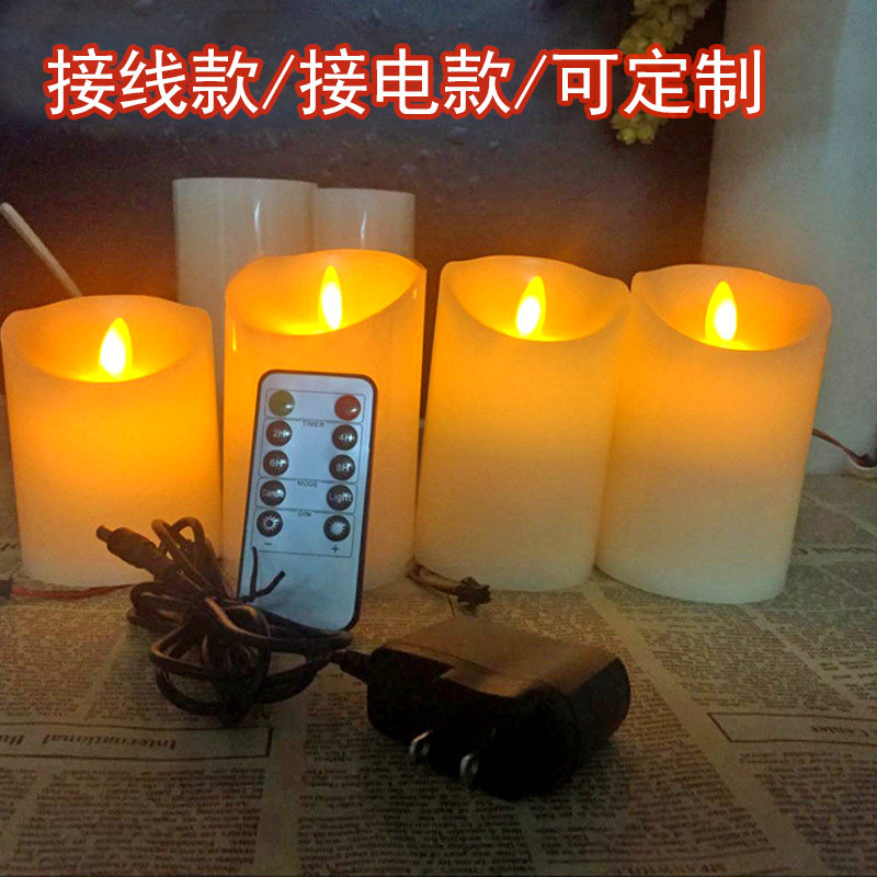 220v接线款蜡烛灯仿真插电会所墙体氛围灯装饰装修软装电子蜡烛