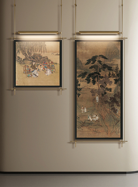 妙辉客厅侘寂风是带灯壁画