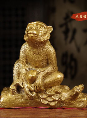 木香黄铜招财简约风客厅摆件
