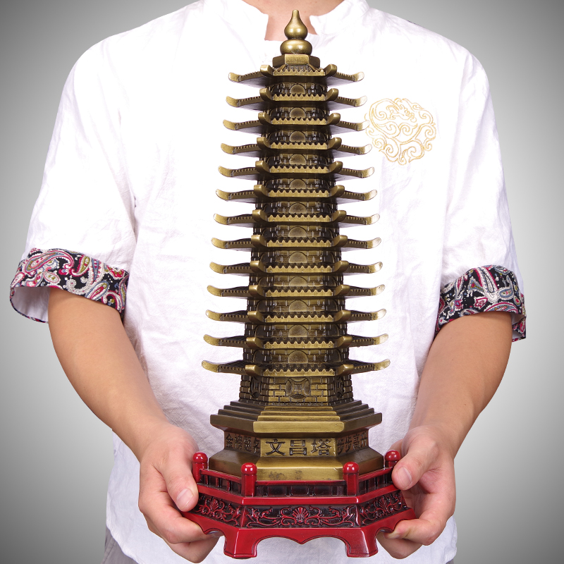 十三层九层办公室桌面文昌塔摆件