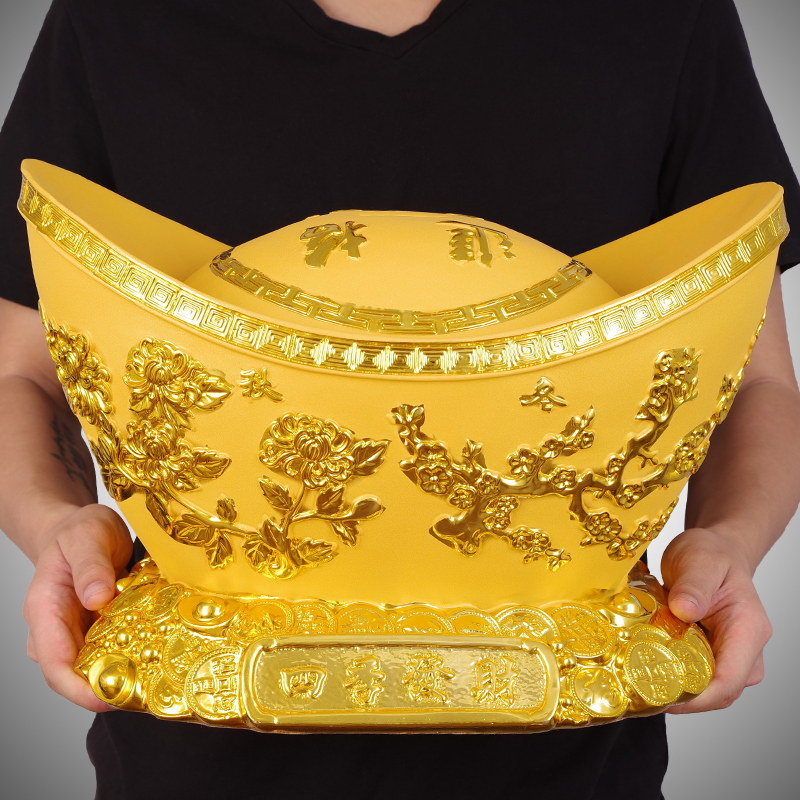 招财元宝聚宝盆存钱罐大号家居客厅办公室书桌店铺开业装饰品摆件,家居饰品,装饰摆件,淘宝优惠券,粉丝福利购,淘宝优惠卷