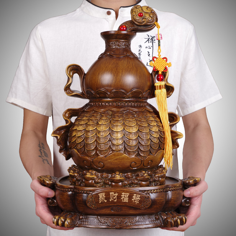 葫芦摆件添福纳财中式家居床头