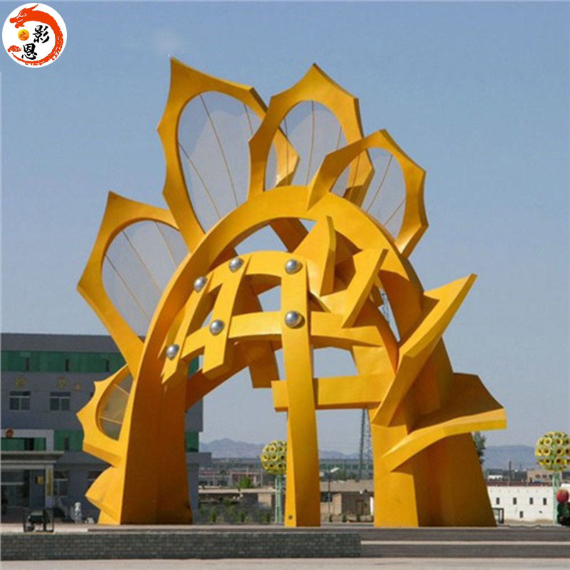 不锈钢园林景观雕塑户外广场金属镂空雕塑城市地标不锈钢喷漆雕塑