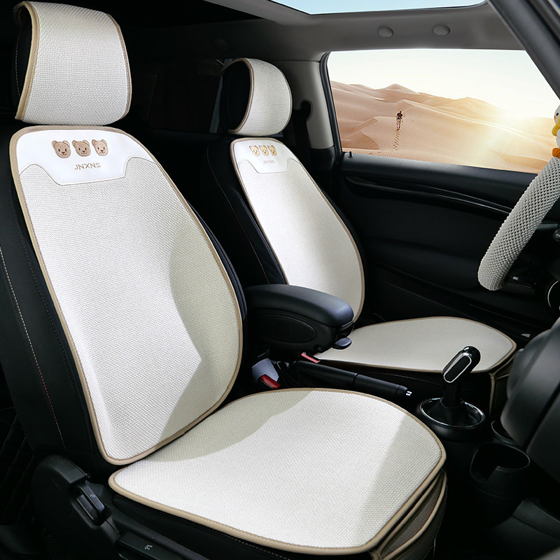 汽车坐垫四季通用亚麻防滑马鞍垫卡通棉麻半包座垫麻布连体小蛮腰,汽车用品/电子/清洗/改装,通用座套/座垫,淘宝优惠券,粉丝福利购,淘宝优惠卷