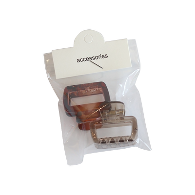 2只装 小号抓夹发夹女简约镂空方形马尾半夹小发抓后脑勺半抓发卡