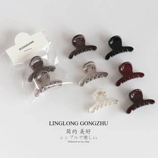 2只装 百搭月牙形小号抓夹发夹女气质马尾半夹小发抓后脑勺半扎夹