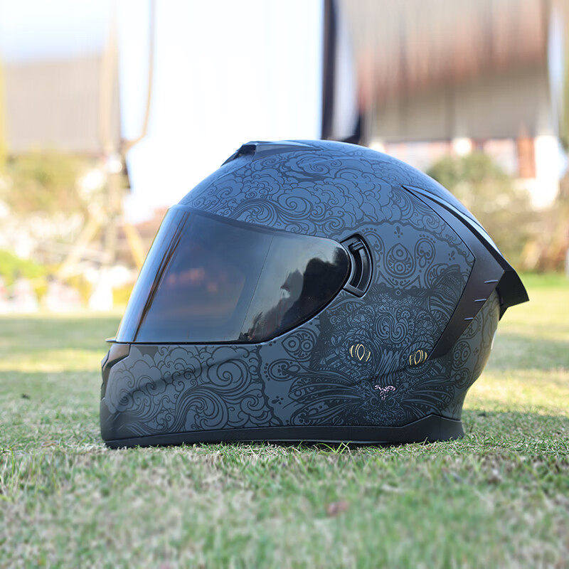 日本araione3C认证摩托车头盔男女全覆式双镜片蓝牙槽机车跑车全