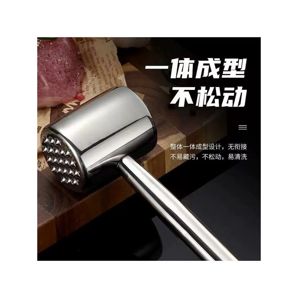 日本进口松肉锤316不锈钢锤子厨房家用牛肉捶打器敲打断筋器2351
