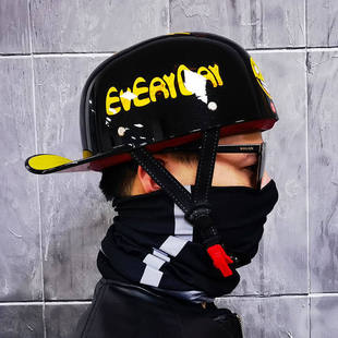 日本araione哈雷复古头盔男女电动车半盔棒球帽个性安全帽新款夏