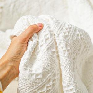 沙发毯盖布北欧ins白色沙发巾多用途棉线沙发套罩三人防滑沙发.