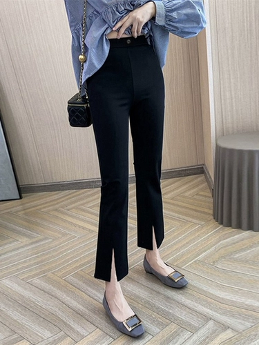 Костюм, осенние флисовые штаны, штаны-клёш, 150см, подходит для подростков, свободный прямой крой