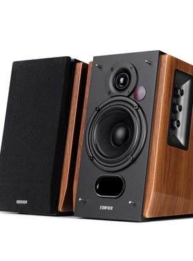 漫步者R1700BT+桌面2.0蓝牙电脑音箱木质音响 HIFI级音质客厅电视