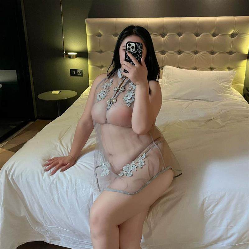 胖媳妇性感内衣胖老婆透视透明开裆免脱睡裙连衣裙大码睡衣旗袍