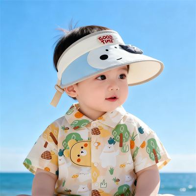 儿童防晒空顶帽夏季男童卡通遮阳