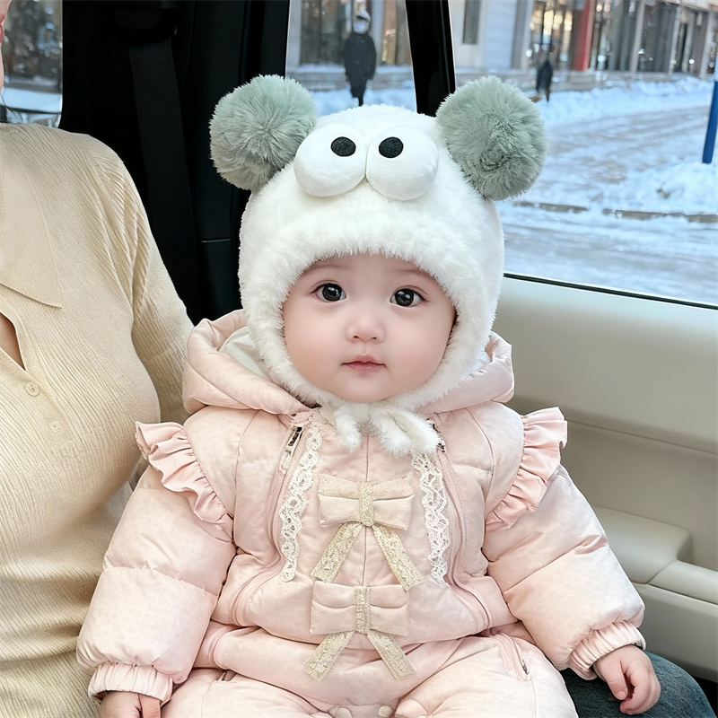 宝宝帽子秋冬季保暖加厚针织护耳