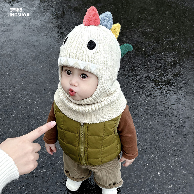 宝宝帽子围脖一体帽秋冬季可爱