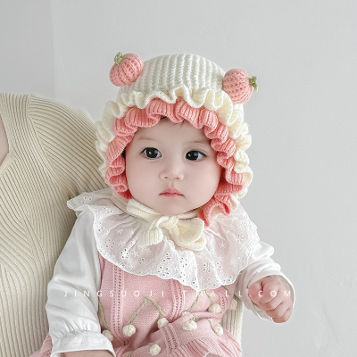 婴儿帽子秋冬季小月龄女宝宝护耳