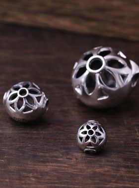 小众银饰S925纯银吊坠饰品个性女复古泰银吊坠日本樱花潮流小挂坠