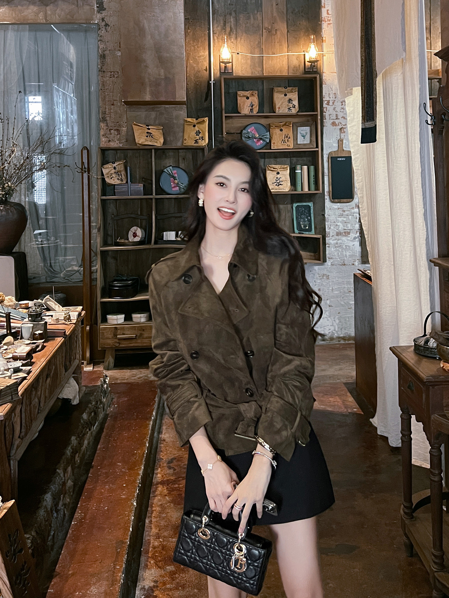 短款风衣外套女小个子2025春秋季新款韩版收腰休闲气质麂皮绒上衣,女装/女士精品,风衣,淘宝优惠券,粉丝福利购,淘宝优惠卷