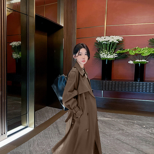 大牌风衣外套女中长款2026春秋新款韩版高级感气质双排扣休闲大衣