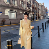 高级感气质超好看西装 高端大牌双面呢大衣女冬新款 韩版 羊毛呢外套