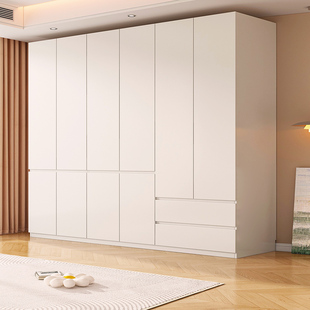 衣柜家用卧室实木芯对开门大衣橱现代简约出租房储物收纳儿童柜子