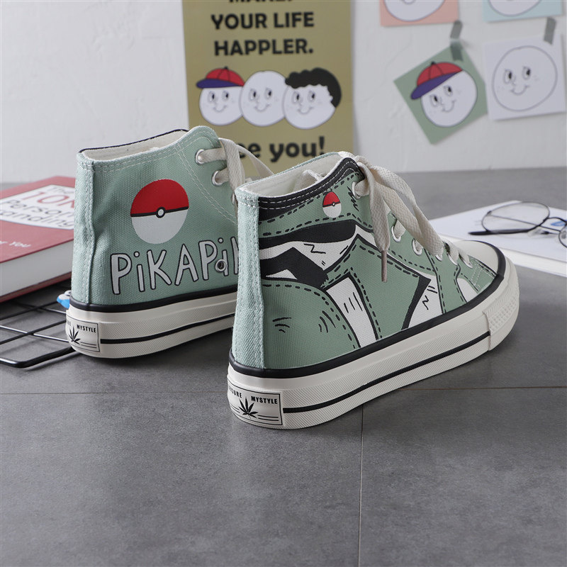 高帮帆布鞋女韩版小白鞋网红涂鸦百搭学生秋季新款2019潮球鞋板鞋|msdalam kategori Kasut wanita, kasut kanvas - dari Buy2taobao.com untuk memberikan perkhidmatan ejen Taobao profesional membeli