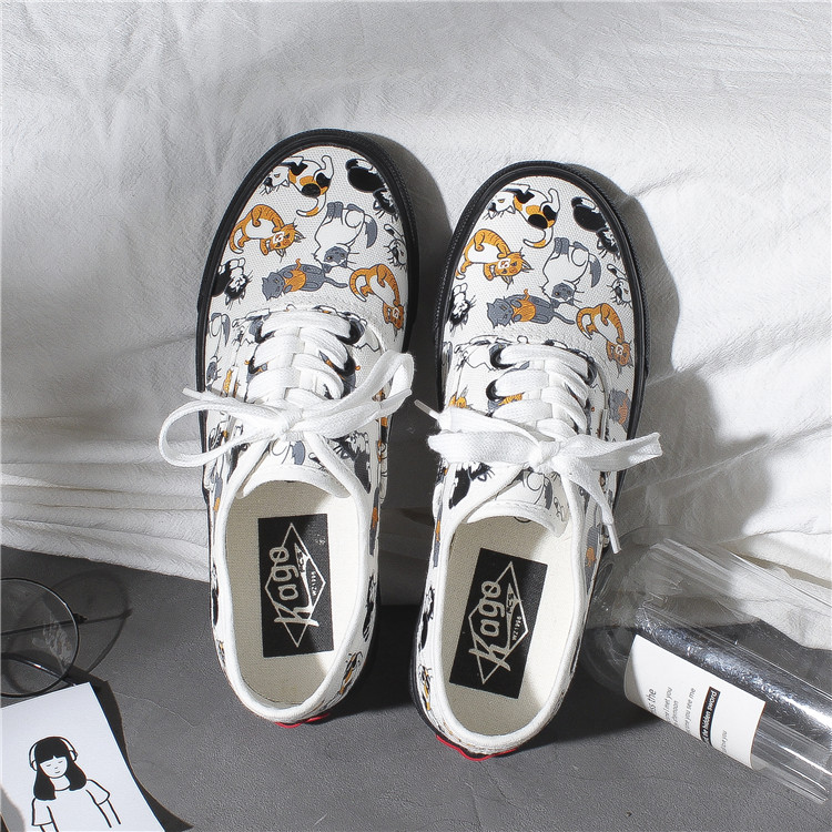 2021 Graffiti canvas shoe Street beat Hong Kong flavor student summer Korean Edition new pattern Net Red Harbor Wind Versatile skate shoesin the Women's Shoes, Canvas shoes  category - from Buy2taobao.com to provide professional Taobao agent buy service